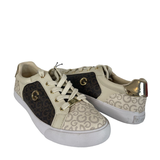 Tenis Guess café con beige #7.5MX