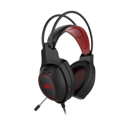 Audífonos Gamer Havit H2239d 3.5mm+usb y luz led roja