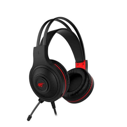 AUDÍFONO GAMER HAVIT H2011D 3.5MM+USB CON LUZ LED ROJA