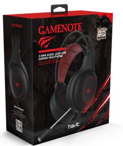 Audífonos Gamer Havit H2239d 3.5mm+usb y luz led roja