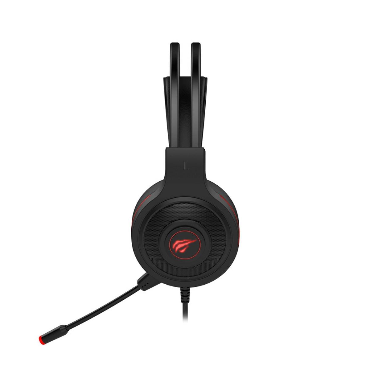 AUDÍFONO GAMER HAVIT H2011D 3.5MM+USB CON LUZ LED ROJA