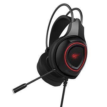 Audífonos Gamer Havit H2239d 3.5mm+usb y luz led roja