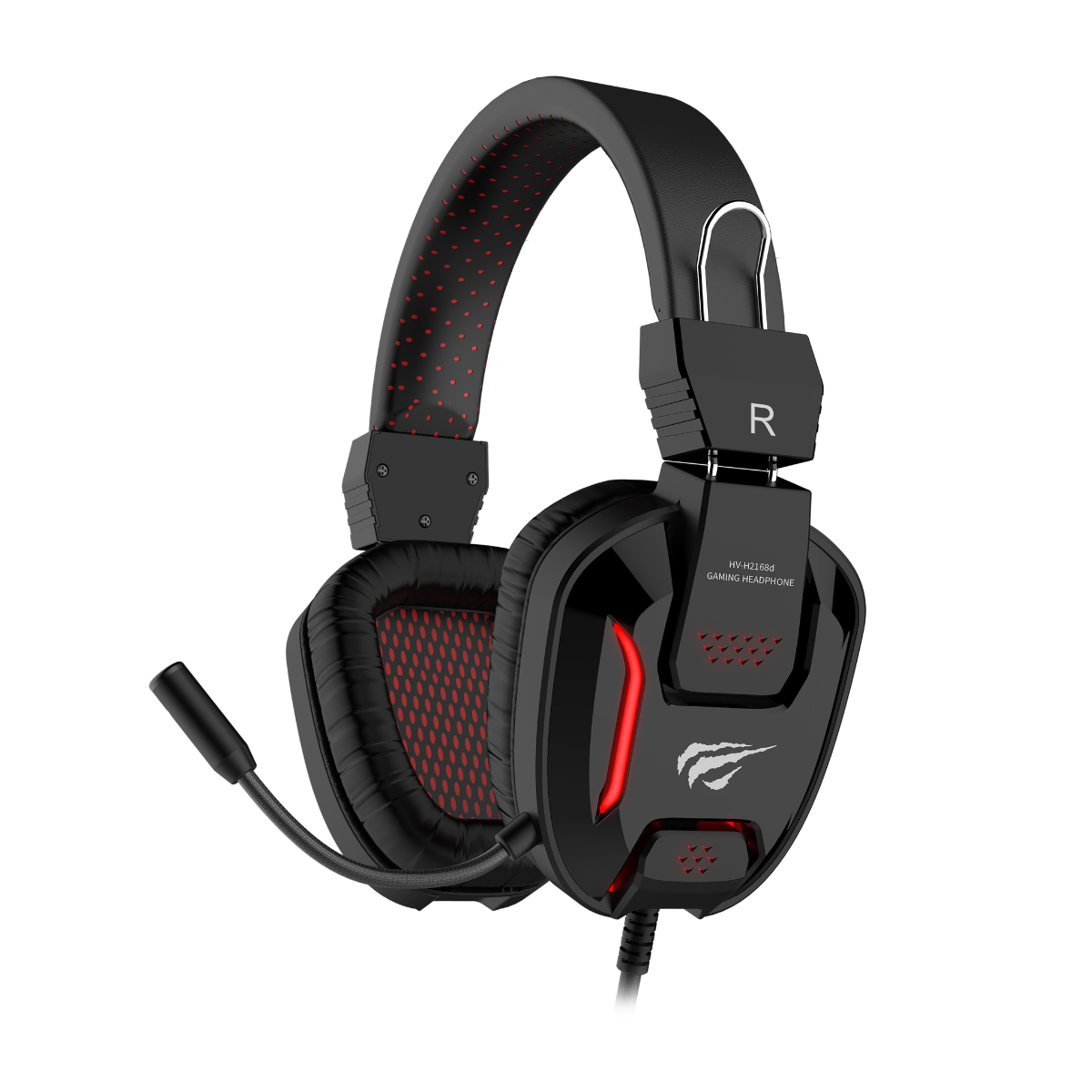 AUDÍFONO GAMER HAVIT H2168D 3.5MM+USB, Sonido potente y micrófono ajustable con luz LED