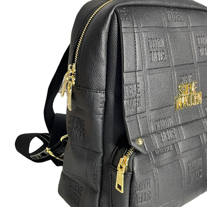 MOCHILA STEVE MADDEN  BACKPACK NEGRA CON ESTAMPADO