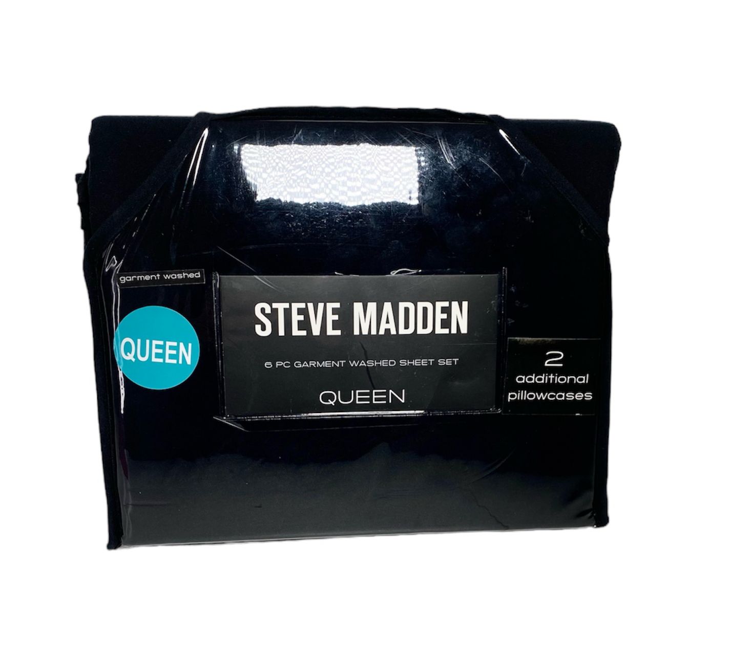 JUEGO DE 6 PIEZAS PARA CAMA COLOR NEGRO STEVE MADDEN QUEEN