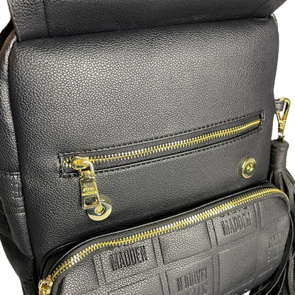 MOCHILA STEVE MADDEN  BACKPACK NEGRA CON ESTAMPADO