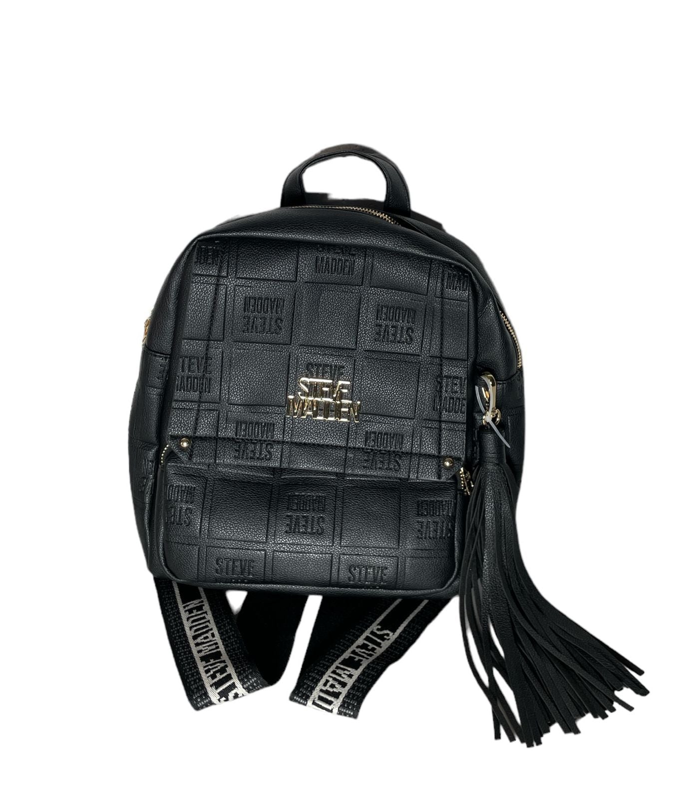 MOCHILA STEVE MADDEN  BACKPACK NEGRA CON ESTAMPADO