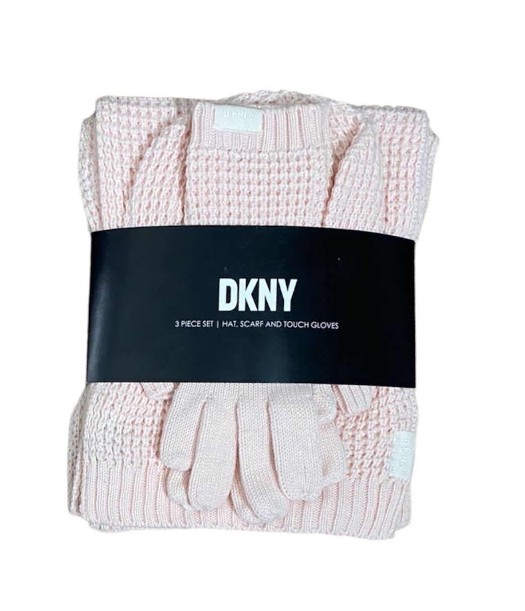 SET DE BUFANDA, GORRO Y GUANTES DKNY