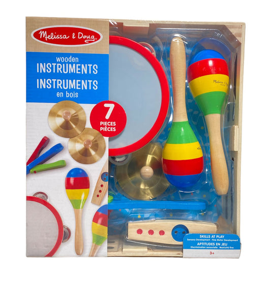 SET DE JUEGO DE INSTRUMENTOS DE MADERA 7 PIEZAS MELISSA & DOUG