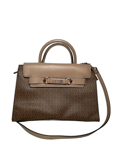 BOLSA DE MANO GUESS CAFE CON ESTAMPADO