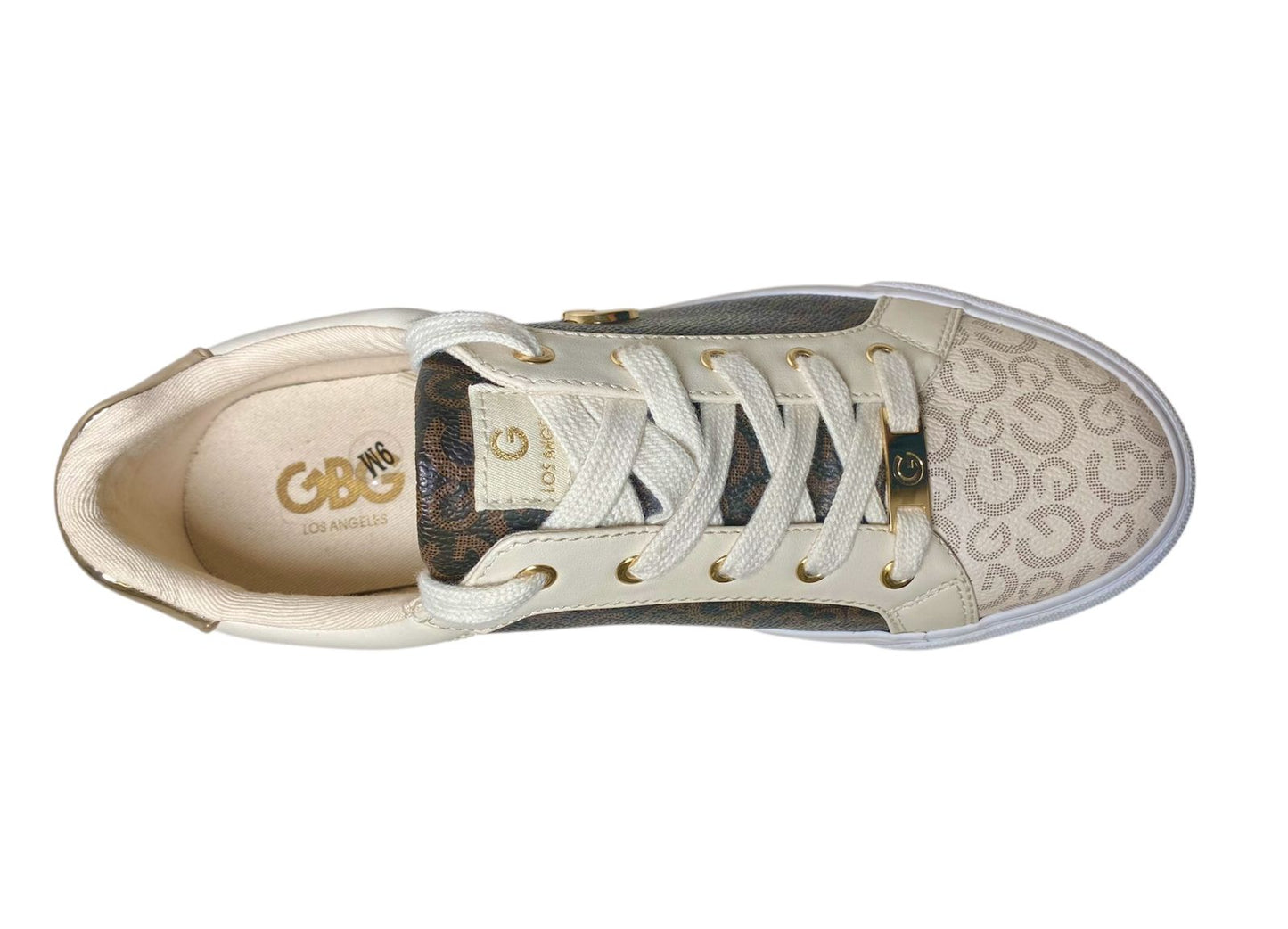 Tenis Guess café con beige #7.5MX