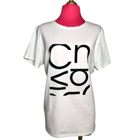 BLUSA CALVIN KLEIN MUJER BLANCA XL ESTAMPADO NEGRO