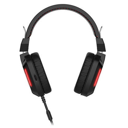 AUDÍFONO GAMER HAVIT H2168D 3.5MM+USB, Sonido potente y micrófono ajustable con luz LED