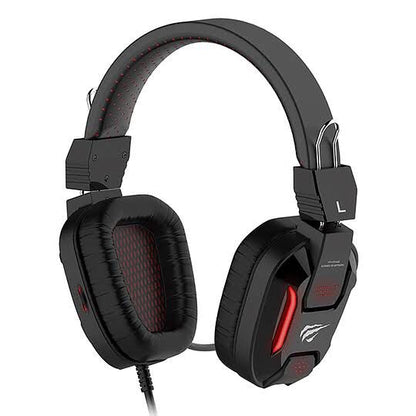 AUDÍFONO GAMER HAVIT H2168D 3.5MM+USB, Sonido potente y micrófono ajustable con luz LED